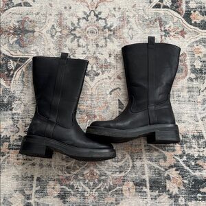 Black Mid-Calf Boots